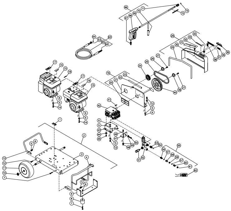 MITM CW-1504-3MGV pressure washer parts and manual